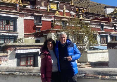 Traveler photo: Our beloved guest take photos at the Tashilunpo monastery, the largest monastery in Shigatse. (April 2026)	