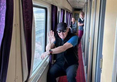 Traveler photo: Our beloved guest had a great time on the scenic Qinghai-tibet railway. (April 2025)