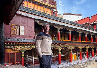 Traveler photo: Our beloved guest explore Tashilunpo monastery, the largest monastery in Shigatse, Tibet's second largest city. (April 2026)	