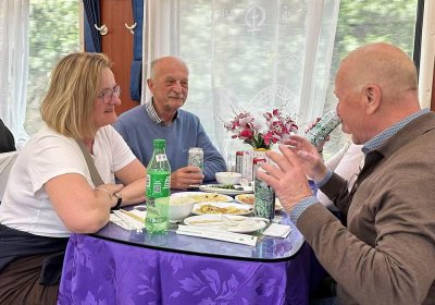 Traveler photo: Our guests are dining on the train to Lhasa. (April 2025)