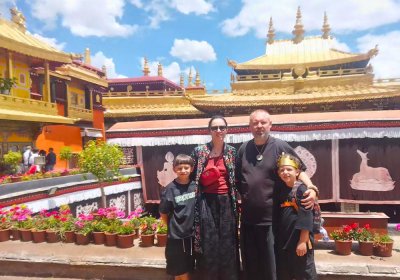 Traveler photo: At the golden summit of Jokhang Temple, our beloved little guest is celebrating his birthday in Tibet. (August 2025)	