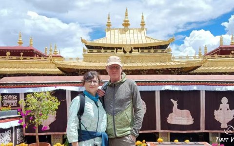 Traveler photo: Guests standing on the second floor of Jokhang Temple, the spiritual heart of Tibet. (August 2025)