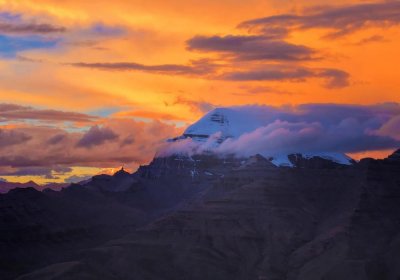 Traveler photo: The golden sunset casts a warm glow over Mt. Kailash. (August 2025)