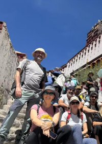 Traveler photo: On the steps of Potala Palace, our guests capture the joy of ascending. (August 2025)