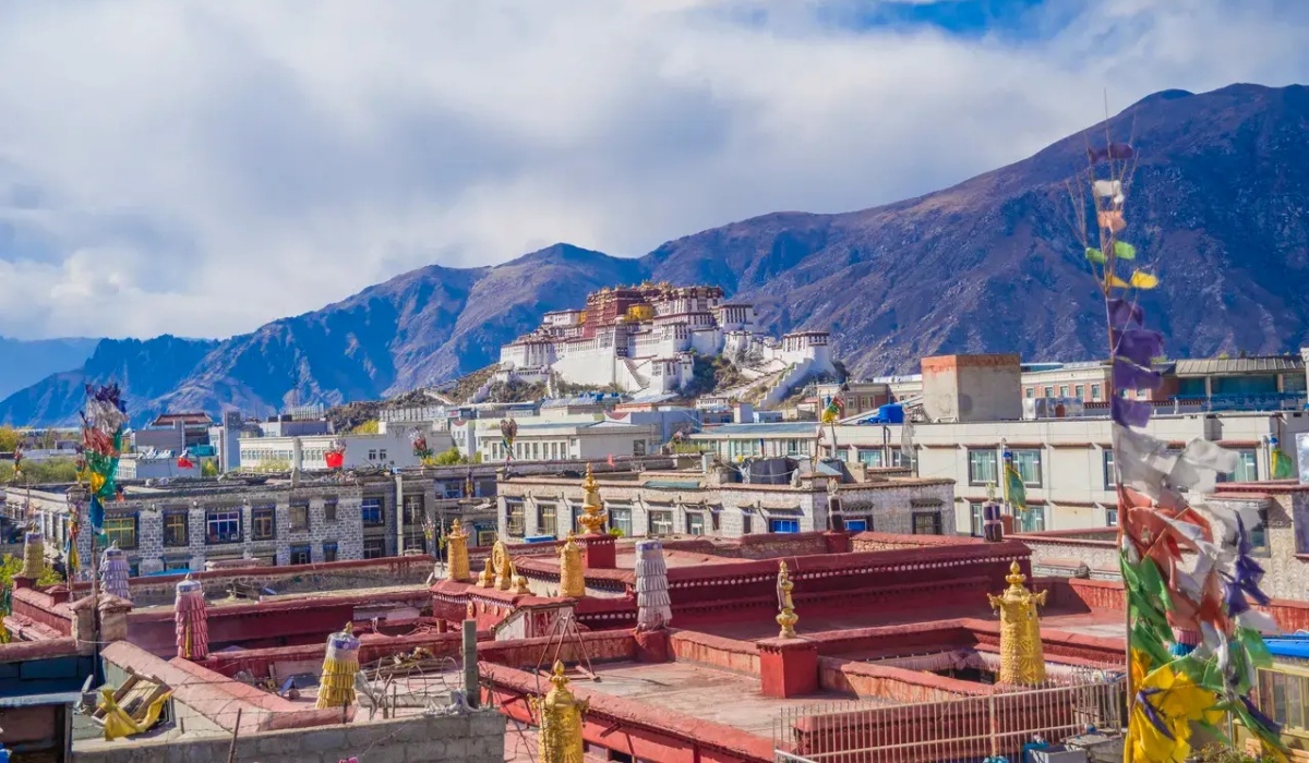 Potala Palace view from Lhasa Shangbala Hotel