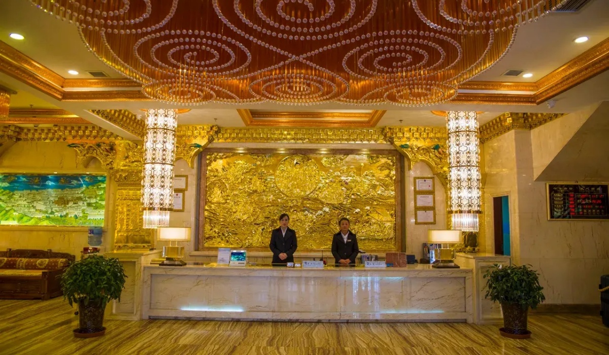 Reception area at Lhasa Shangbala Hotel