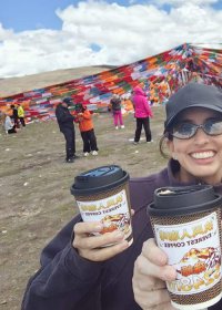 Traveler photo: Our beloved guests are having a coffee break during their Tibet journey. (August 2026)	