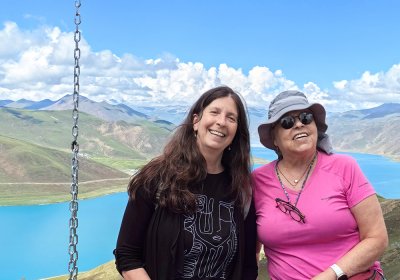 Traveler photo: Group photo at Yamdrok lake, of the three holy lakes in Tibet and just 3 hours drive from Lhasa. (August 2026)	