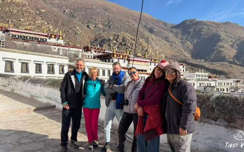 Traveler photo: At Drepung Monastery on Lhasa's outskirts in Tibet, guests happily learn about this monastery's six centuries of glorious history. (December 2025)