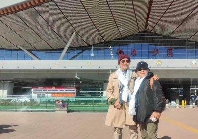 Traveler photo: Welcoming our beloved guests at Lhasa airport with white hada. (December 2025)