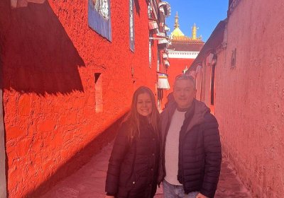 Traveler photo: Among the ancient architectural complex of Sera Monastery in Lhasa, our guests visit this Tibetan Buddhist temple with guide commentary. (December 2025)