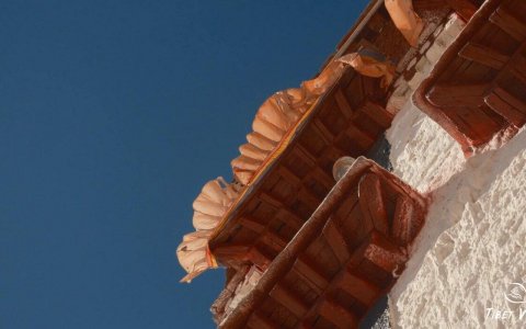 Traveler photo: In ancient architecture of Lhasa, Tibet, colorful window curtains dance gracefully in plateau winds, showcasing Tibetan decoration's vibrant beauty. (January 2026)