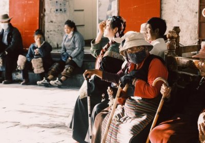 Traveler photo: Local Tibetans enjoy the sunshine on Barkhor Street - just another typical day in Lhasa. (July 2025)