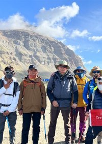 Traveler photo: At the Kora starting point, our first sacred frame with Mount Kailash. (July 2025)
