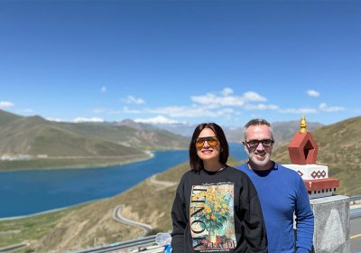 Traveler photo: Yamdrok Lake and sky blend seamlessly in endless blue. (July 2025)