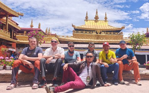 Traveler photo: Group photo at Jokhang temple, the spiritual heart of Tibet. (June 2026)	