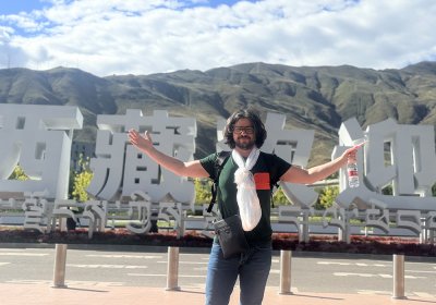 Traveler photo: Welcoming our beloved guest at Lhasa airport with the traditional white Hada. (June 2026)	