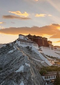 Traveler photo: Sunset casts a golden glow over the top of Potala Palace, the most iconic landmark of Tibet. (June 2026)	