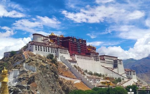 Traveler photo: The viewing platform offers the best angle for Potala Palace photos, where many visitors take group shots. (June 2026)