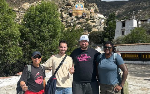 Traveler photo: Group photo at Sera monastery, one of the most important monasteries in Lhasa and famous for the lively monks debate. (June 2026)	