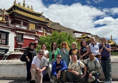 Traveler photo: Group photo at Tashilunpo monastery, the largest monastery in Shigatse. (June 2026)	