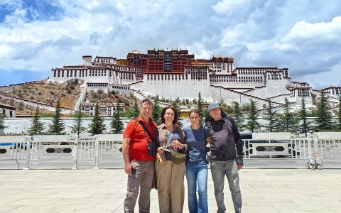 Traveler photo: Group photo in front of the Potala Palace, the most iconic landmark of Tibet. (June 2026)	