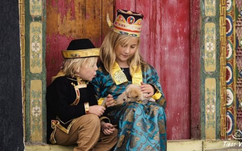 Traveler photo: Our little guests exploring Lhasa in traditional Tibetan dress. (Jun 2025)