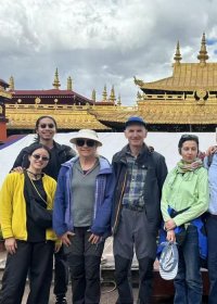 Traveler photo: Group photo at Jokhang Temple - the spiritual heart of Tibet and a sacred pilgrimage site for Tibetan Buddhists. (May 2025)	