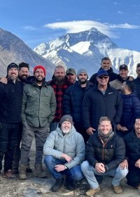 Traveler photo: Group photo at EBC with the stunning Mt. Everest as the backdrop. (May 2025)