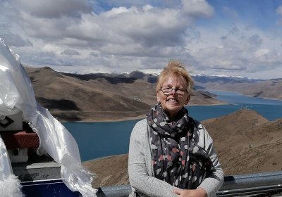 Traveler photo: Our beloved guests along the shore of Yamdrok lake, one of the three holy lakes in Tibet and just 3 hours drive from Lhasa. (May 2026)	