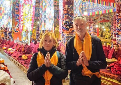 Traveler photo: In the prayer hall of Jokhang Temple in Lhasa, Tibet, our guests are immersed in the rich ambiance of Tibetan Buddhism. (November 2025)