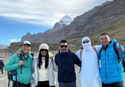 Traveler photo: Our travelers’ precious moment before starting the 3-day Mount Kailash Kora. (October 2026)