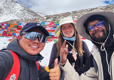 Traveler photo: Our travelers with their guide during the 3-day Mount Kailash Kora. (September 2026)