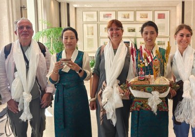 Traveler photo: A Tibetan hotel holds a traditional ritual to welcome our travelers. (September 2026)