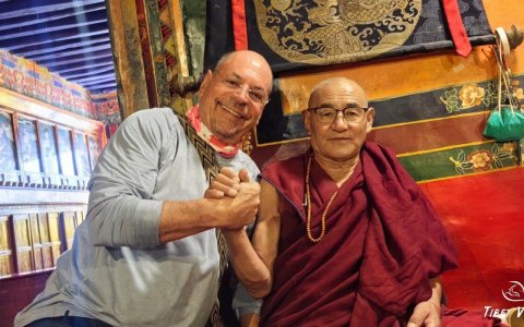 Traveler photo: Interacting with Tibetan monks is one of the highlights of a Tibet tour. (September 2025)