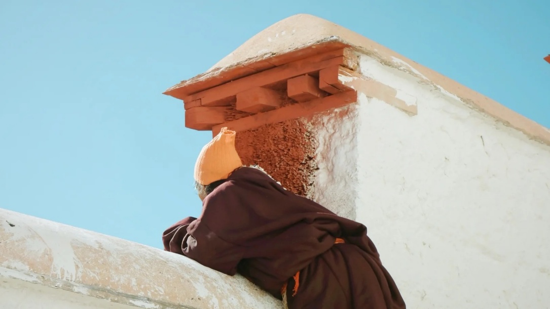 Monk in temple