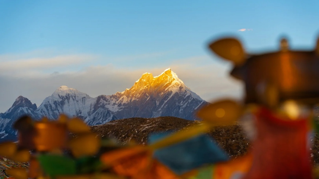 Golden Mountain Peak at Sunrise