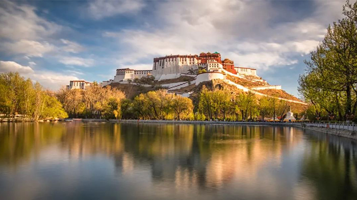 Potala Palace in golden Hue