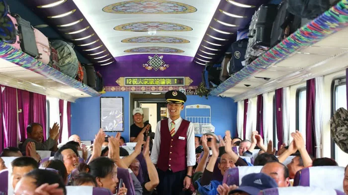 The train staff of Tibet train