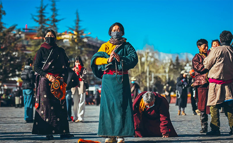 Lhasa during Saga Dawa festival.