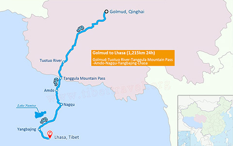 Qinghai Golmud to Lhasa Overland