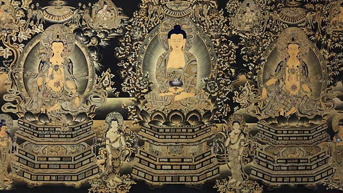 Black Thangka Painting in Tibet
