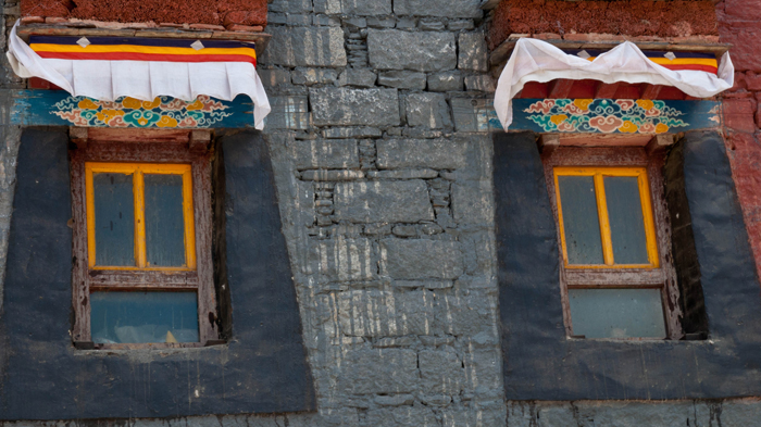 Windows of Tibetan buildings
