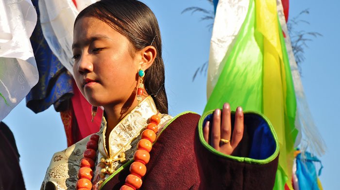  Girl dressed up for Shaman Festival 