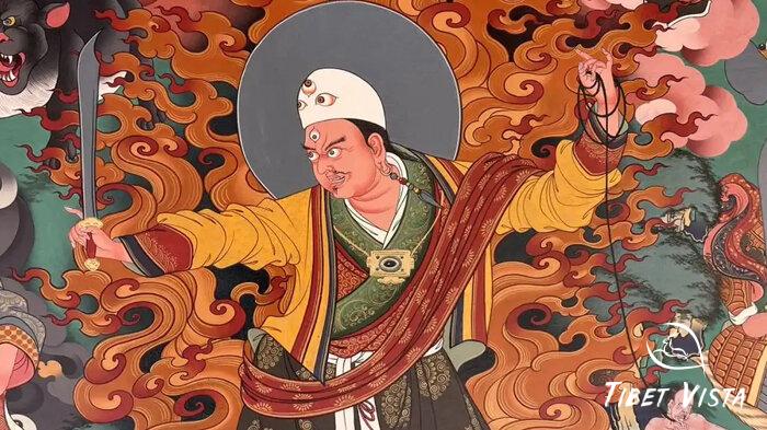 Guru Rinpoche establish Tibetan Buddhism in murals