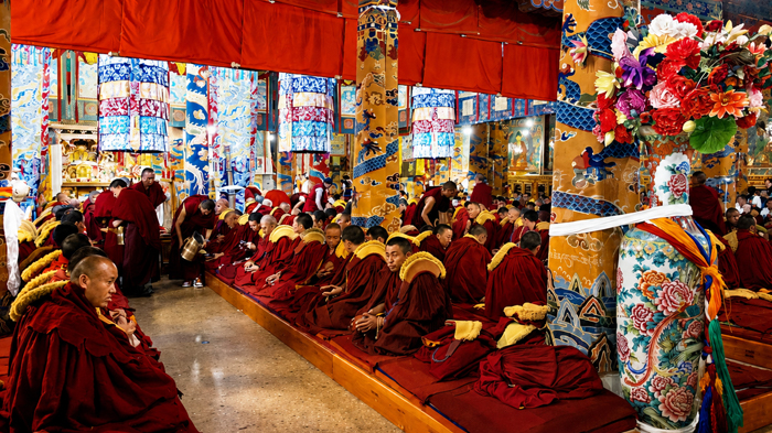 Yellow Tibetan Monk Hat