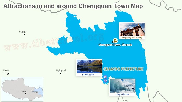 attractions in and around chengguan town map