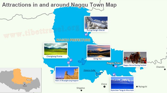 attractions in and around nagqu town map