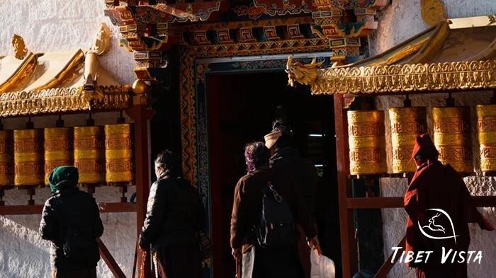 prayer wheels on Barkhor Street