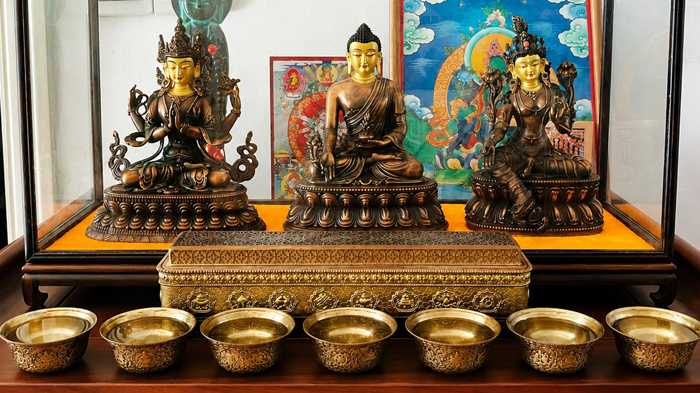 Tibetan home altar